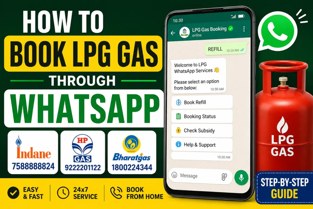How to Book LPG Gas Cylinder via WhatsApp in India (Easy Guide)
