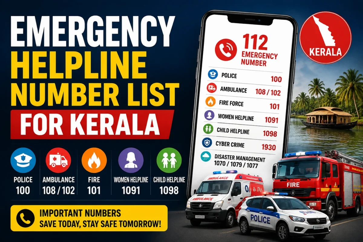 Emergency Helpline Number List for Kerala